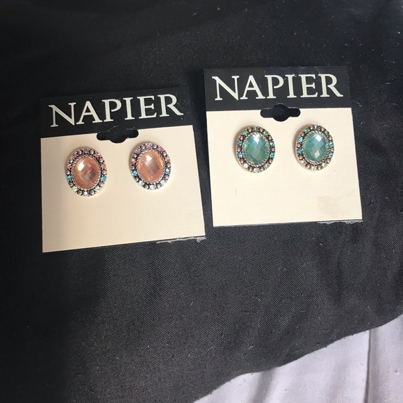 Napier Multicolored Simulate Crystals Stud Earings - Picture 2 of 5